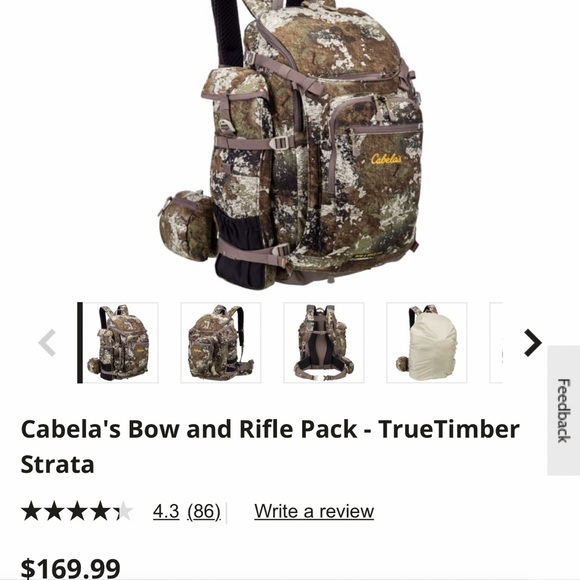 Cabela’s Bow & Rifle 2500 True Timber Strata backpack hunting - Picture 9 of 9